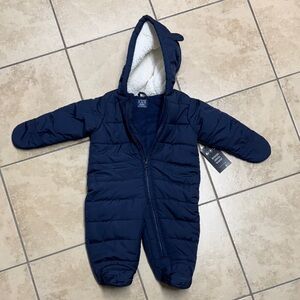 The Children's Place Navy Blue Kids Footed One Piece
